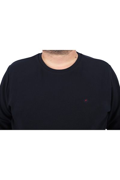 MocGrande Gipeli Sweat Crew Neck Wreath 22713-σκούρο μπλε