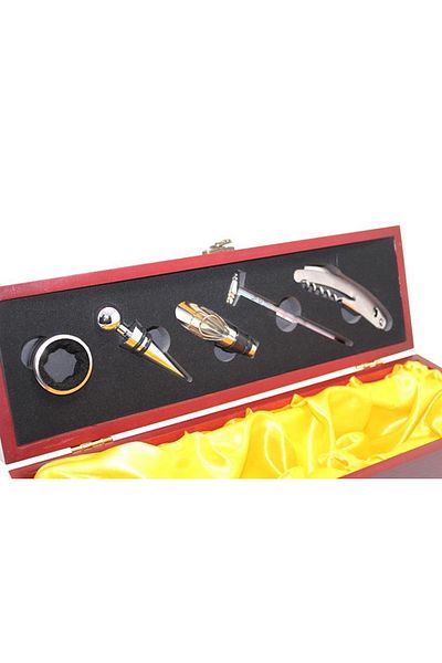 Keskin Wooden Corkscrew Set Wine Rack Wine Opener Set