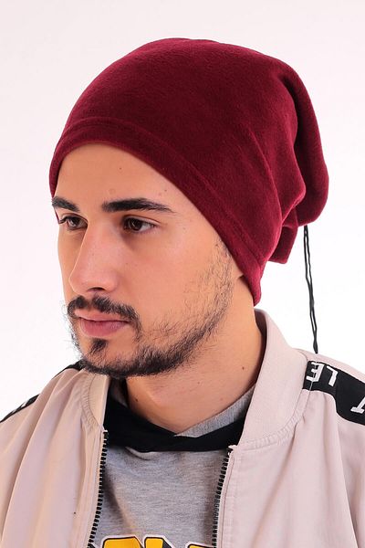 Deafox Burgundy Fleece Neck Collar Beret
