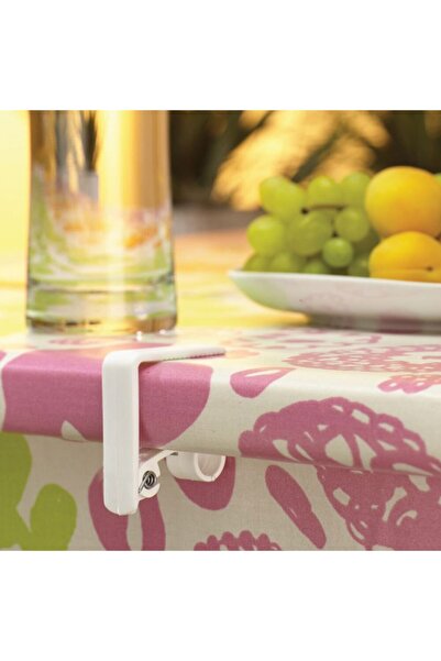 Retroom حامل مفرش طاولة بلاستيكي مزود بزنبرك، مجموعة من 4 قطع