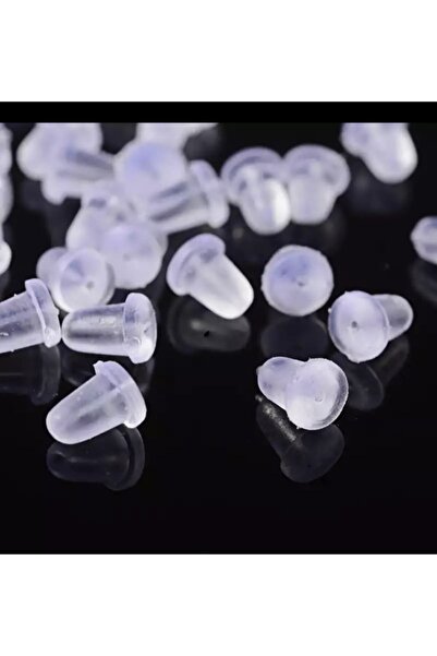 ACCESSORIES WORLD Silikon Şeffaf Küpe Arkası 50 Adet
