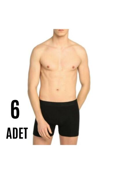 Tutku Pachet de 6 pentru bărbați, elastan negru material elastic boxeri 114