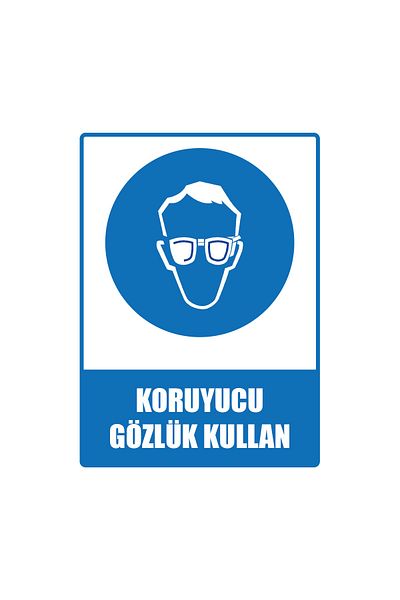 Burada Medikal ve Reklam استخدام النظارات الواقية 25x35 سم علامات التحذير 3 مم ديكوتا