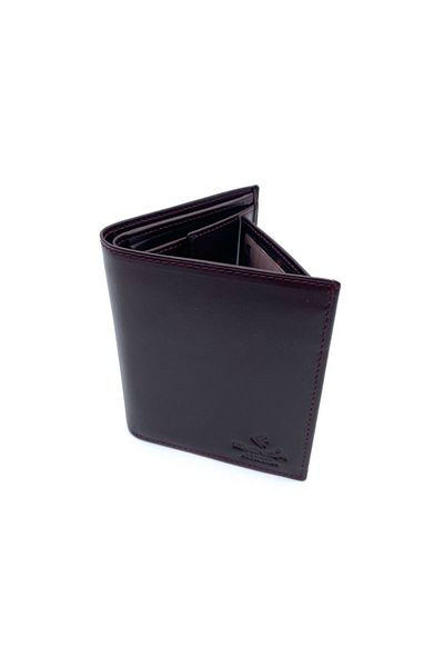 Eminsa Claret Red Leather Vertical Men's Wallet