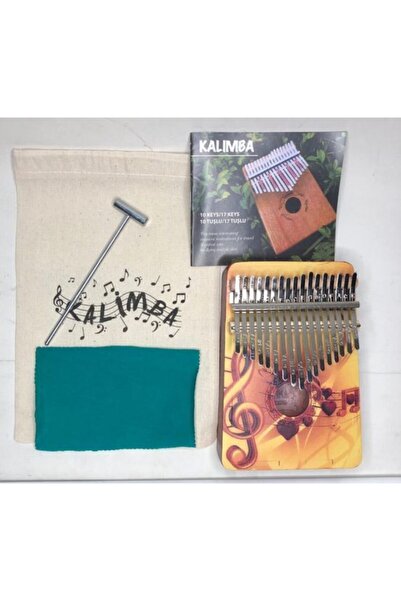 Nemesis Anka 17 Tuş Kayın Ağacından Imal Edilmiş Resimli Kalimba-kılıf-çekiç-...