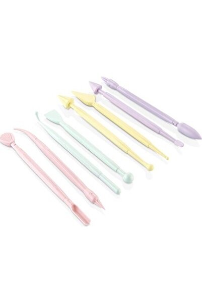 Baysal مجموعة أقلام تزيين ملونة لتشكيل الكيك والعجين مكونة من 8 قطع