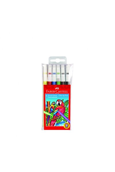 Faber Castell قلم لباد 6 ألوان قابل للغسل