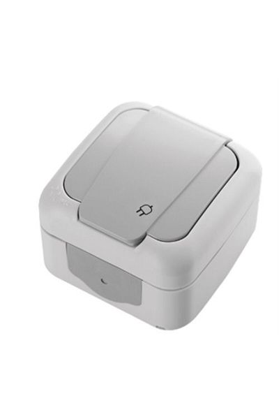 VİKO Palmiye Surface Mounted Covered Grounded Socket