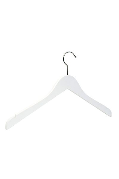 NYN Wooden Hanger Quality and Stylish Clothes Shirt Hanger White Color 8 Pieces