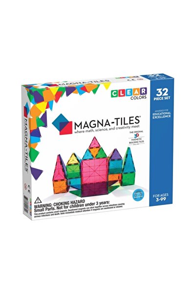 Magna Tiles Magnatiles Clear Color 32 Pieces