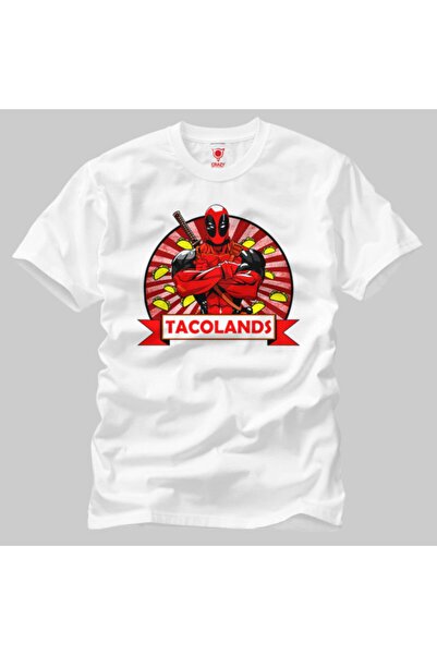 Crazy Deadpool Tacolands Super Hero muška majica