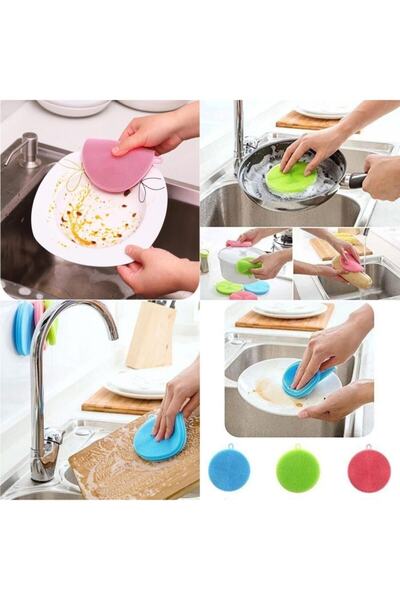 CMT Silikon Bulaşık Yıkama Fırçası Tükenmeyen (2 Adet)