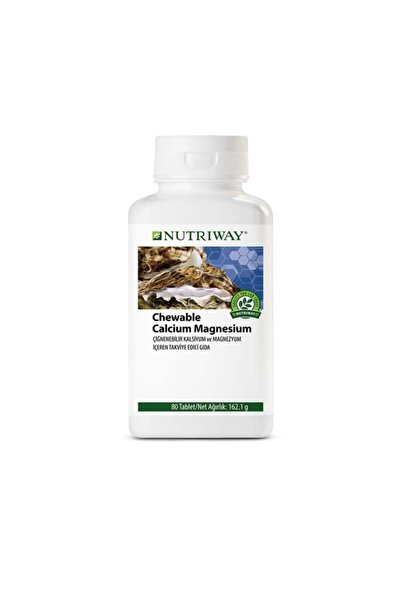 Amway nutriway ™ كبسولات كالسيوم وماغنسيوم قابلة للمضغ 80 قرصًا