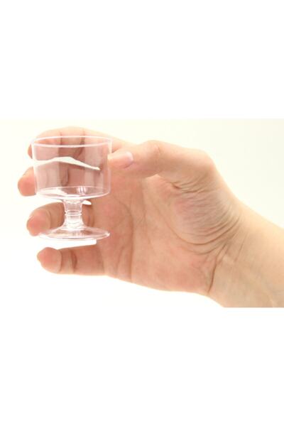 Genel Markalar 6lı Şeffaf Mini Lohusa Şerbeti bardak Sade 5.5x4.5 Cm