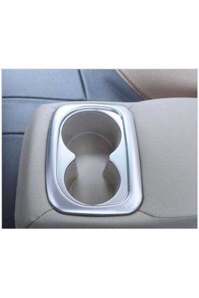 OLED GARAJ Compatible For Honda Civic Fc5 Chrome Cup Holder Plated Gray Silver