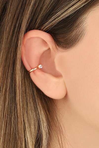 Lia Berto Kadın Rose Toplu Tek Taş Model 925 Ayar Gümüş Kıkırdak