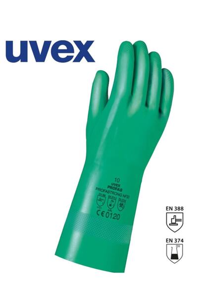 Uvex Nf33 Nitril Yeşil Kimyasal Eldiven No:8 (1 Çift)
