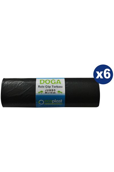 ECOPLAST Nature Garbage Bag Jumbo 80x110 Cm 90 Lt 6x10pcs (60 Pieces)
