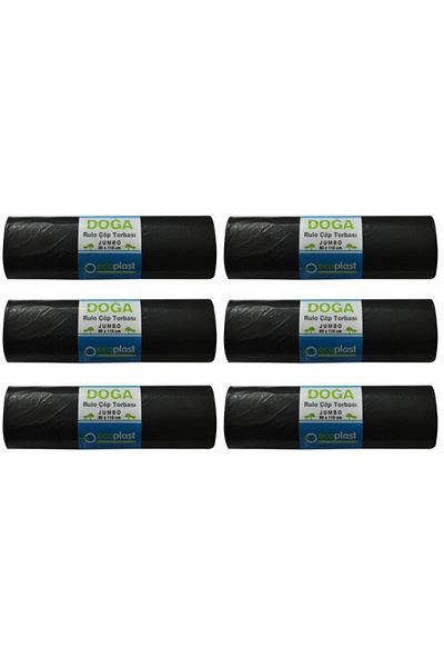 ECOPLAST Nature Garbage Bag Jumbo 80x110 Cm 90 Lt 6x10pcs (60 Pieces)