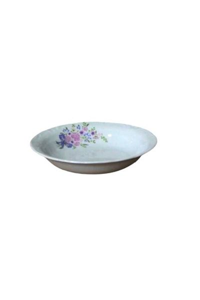 Porland 19 Cm Porcelain Bouquet Patterned - Deep Plate, 6 Person