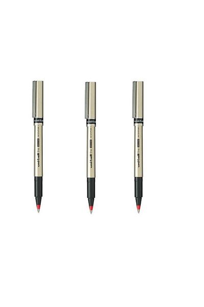 UNİ-BALL Ub-177 Fine Deluxe 0.7 Roller Pen Red 3 Pieces