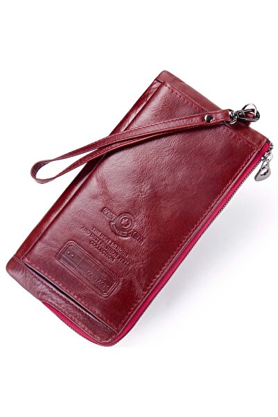 Contact’S Contacts Milena Prestige Serie Genuine Leather Business Red Men's Handbag