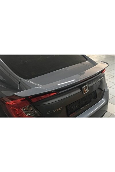 OLED GARAJ Honda Civic Için Uyumlu Fc5 Turbo Rs Spoiler Boyalı Siyah