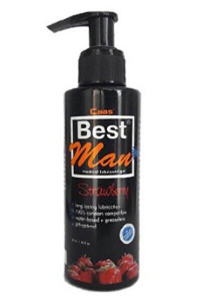 summershop Cabs Best Man Su Bazlı Çilek Aromalı Kayganlaştırıcı Jel 150 Ml
