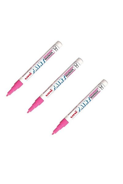 UNİ-BALL Paint Marker 0.8-1.2 Painting Marker Pink 3 pieces
