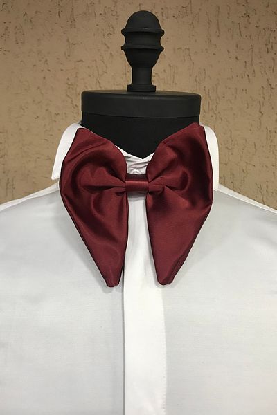 Quesste Accessory ربطة عنق للرجال باللون العنابي - تصميم صغير