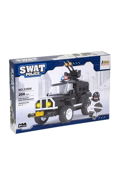 Asya Oyuncak Police City BricKs 23504 - 206 Pieces Winter