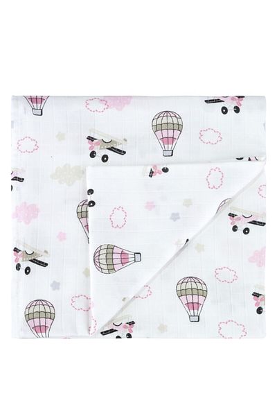 Evim Home 100% Organic Cotton Muslin Baby Blanket + 4-Piece Mouth Diaper