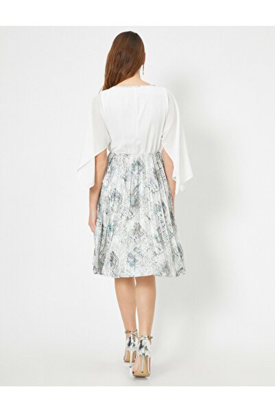 Koton Women's Blue Patterned Dress