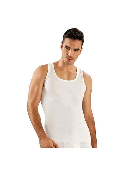 Tutku Underwear Cotton Men's Ribbed Tank Top Colorful Model
