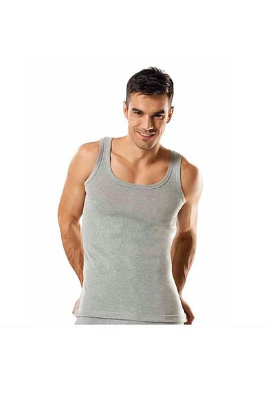 Tutku Underwear Cotton Men's Ribbed Tank Top Colorful Model