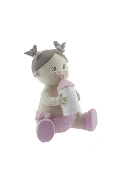 mutlu adım Biberonlu Bebek Dekor Biblo Kumbara