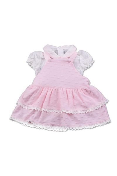 Mymio Pink Girl's Slopet Dress - Bow, 3 Months, 62 Cm, 2664