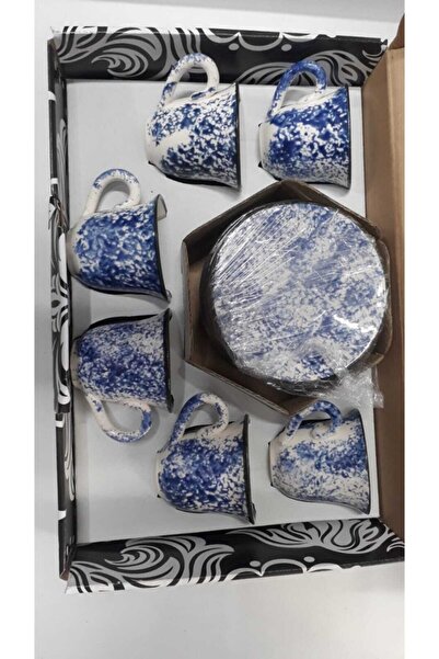 Sultan Çini -çini El Emeği Porselen 6'lı Kahve Takımı