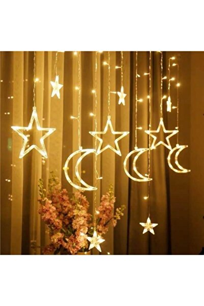 Genel Markalar Tsrmx Ay Yıldız Saçak Perde Led 5 Fişli Fonksiyonlu Star Collection 997516