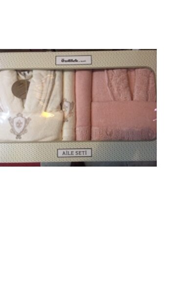 Özdilek مجموعة رداء حمام عائلي من مسحوق كريم الزفاف