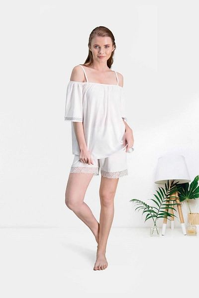 Pierre Cardin Κρεμ γυναικείο σορτς PC7565/v2