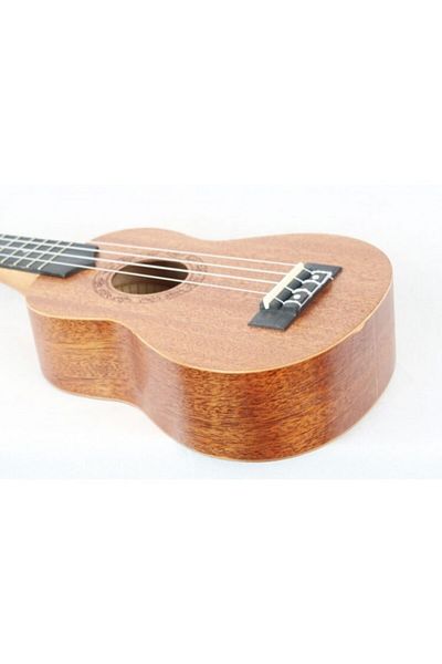PUKA Mahogany Wood Soprano Size Rose Fingerboard and Threshold Ukulele Case and Plectrums Pk-100