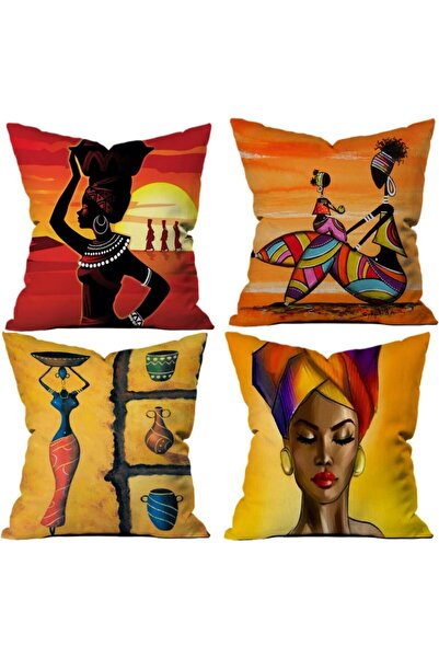 stellahomes Helin 4'li Yastık Kırlent Kılıfı