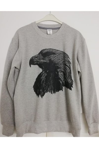 Mightee Erkek Kartal Baskili Sweatshirt