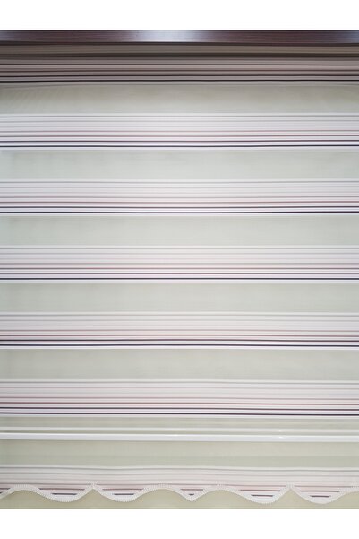 elis perde Renk Geçişli Pliseli Zebra Stor Perde ( Lila )