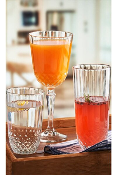 Paşabahçe Beyaz Su Meşrubat Kadeh Takımı 18 Parça Dionysu