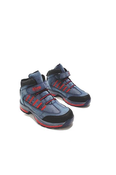 MP ONE Μπότες αγοριού Navy Blue Strappy