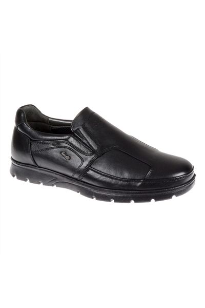 Forelli Pantofi confort pentru bărbați din piele naturală F-32606 negru
