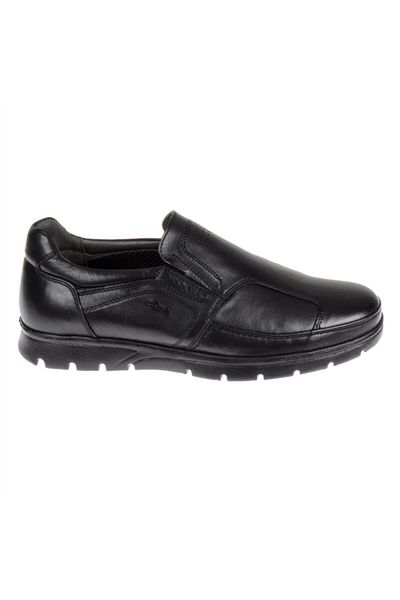 Forelli Pantofi confort pentru bărbați din piele naturală F-32606 negru