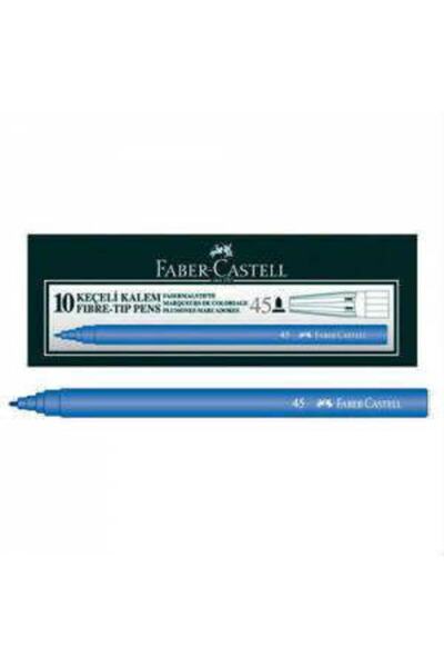 Faber Castell مجموعة من 10 أقلام لباد زرقاء